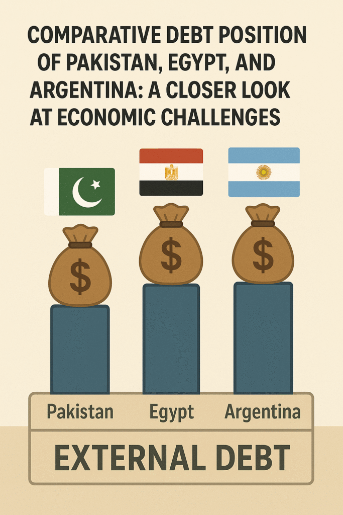 Comparative Debt Position of Pakistan, Egypt, and Argentina: A Closer Look at Economic Challenges